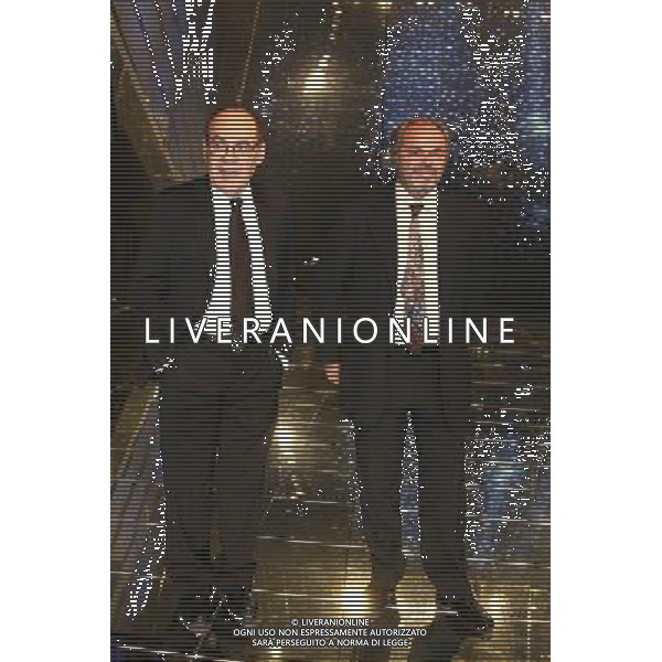 ROMA 17 - 09 - 2008 PRIMA PUNTATA DELLA TRASMISSIONE CARRAMBA CHE FORTUNA NELLA FOTO GIANNI BONCOMPAGNI E SERGIO JAPINO © pasquino - ag. aldo liverani sas