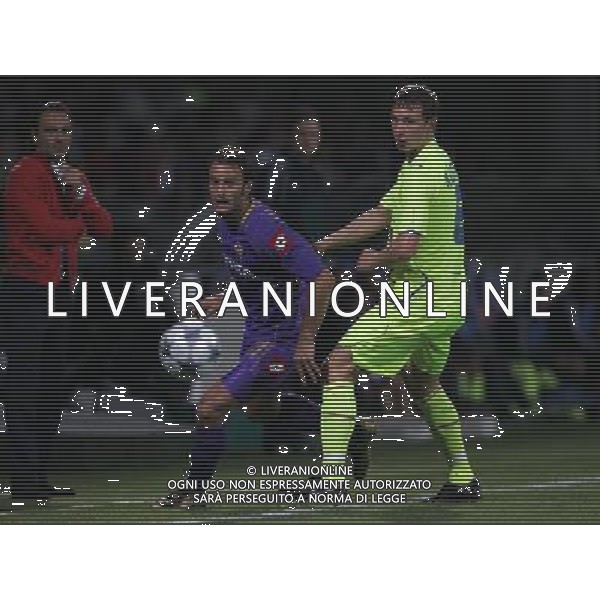 Lione (FRA) 18-09-2008 Champions League 2008/09 olympique Lyonnaise-fiorentina 2:2 nella foto alberto gilardino e kim kallstrom ph marco luzzani/ag aldo liverani s.a.s.