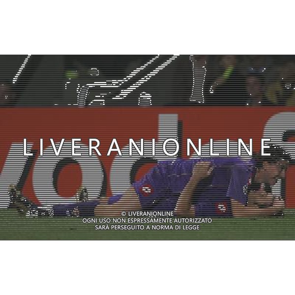 Lione (FRA) 18-09-2008 Champions League 2008/09 olympique Lyonnaise-fiorentina 2:2 nella foto alberto gilardino esulta dopo il 2 gol ph marco luzzani/ag aldo liverani s.a.s.