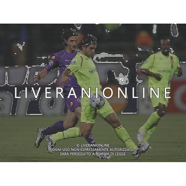 Lione (FRA) 18-09-2008 Champions League 2008/09 olympique Lyonnaise-fiorentina 2:2 nella foto juninho e riccardo montolivo ph marco luzzani/ag aldo liverani s.a.s.