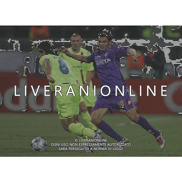 Lione (FRA) 18-09-2008 Champions League 2008/09 olympique Lyonnaise-fiorentina 2:2 nella foto juninho e adrian mutu ph marco luzzani/ag aldo liverani s.a.s.