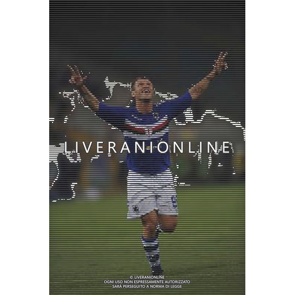 ©Manuele Viganti/Press Photo 18-09-2008 Genova Sport Calcio Sampdoria Kaunas Coppa Uefa 2008/2009 Nella foto: esultanza gol cassano ag aldo liverani
