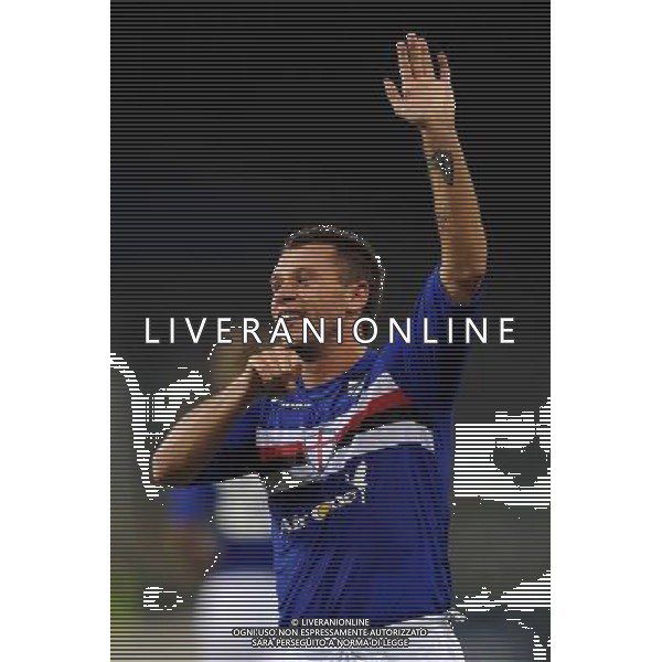 ©Manuele Viganti/Press Photo 18-09-2008 Genova Sport Calcio Sampdoria Kaunas Coppa Uefa 2008/2009 Nella foto: esultanza gol cassano antonio ag aldo liverani