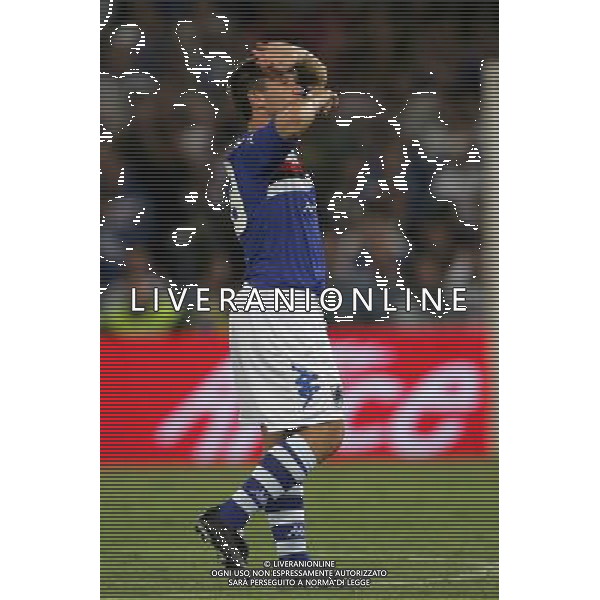 ©Manuele Viganti/Press Photo 18-09-2008 Genova Sport Calcio Sampdoria Kaunas Coppa Uefa 2008/2009 Nella foto: Cassano esulta mandando i baci alla fidanzata in tribuna ag aldo liverani