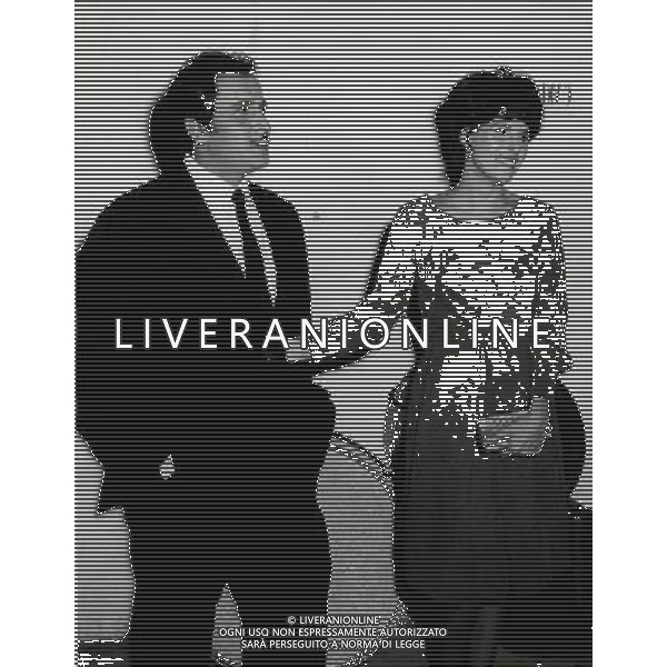 Ornella Vanoni Cantante con Domenico Modugno al 16 festival di San Remo Archivio Ag. Aldo Liverani Sas retrospettiva