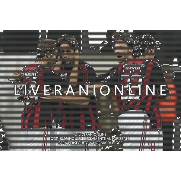 Milano 18-09-2008 coppa uefa 2008/09 milan-zurigo nella foto esultanza marco borriello ph marco luzzani/ag aldo liverani s.a.s.