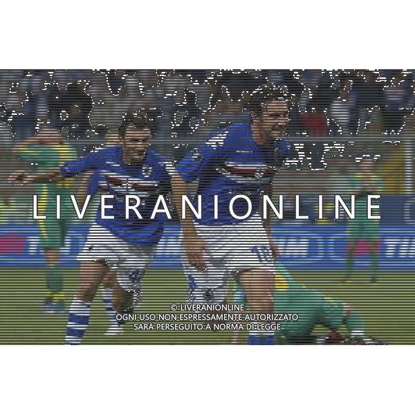 Sampdoria - Kaunas Coppa Uefa 2008/2009 18-09-2008 Genova Nella foto: Esultanza di Emiliano Bonazzoli dopo il gol ©Manuele Viganti/Press Photo/Ag. Aldo Liverani