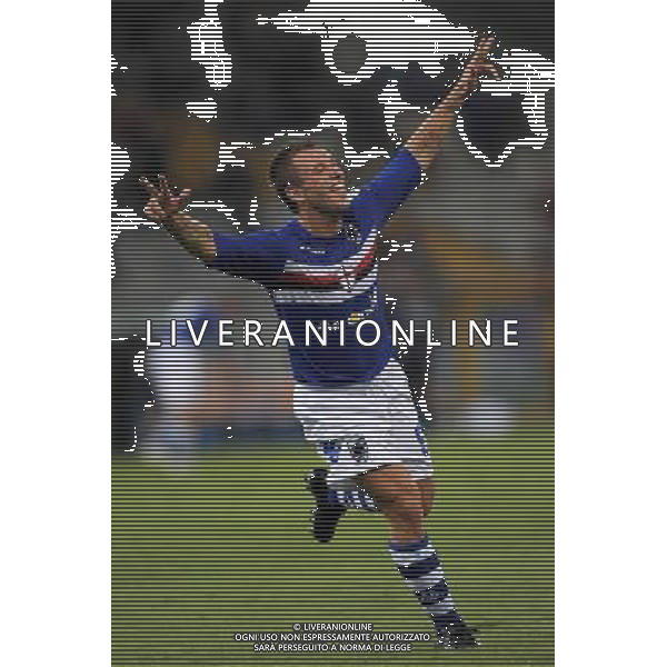 Sampdoria - Kaunas Coppa Uefa 2008/2009 18-09-2008 Genova Nella foto: Esultanza di Antonio Cassano dopo il gol ©Manuele Viganti/Press Photo/Ag. Aldo Liverani