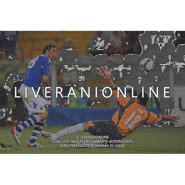 Sampdoria - Kaunas Coppa Uefa 2008/2009 18-09-2008 Genova Nella foto: Occasione per emiliano bonazzoli ©Manuele Viganti/Press Photo/Ag. Aldo Liverani