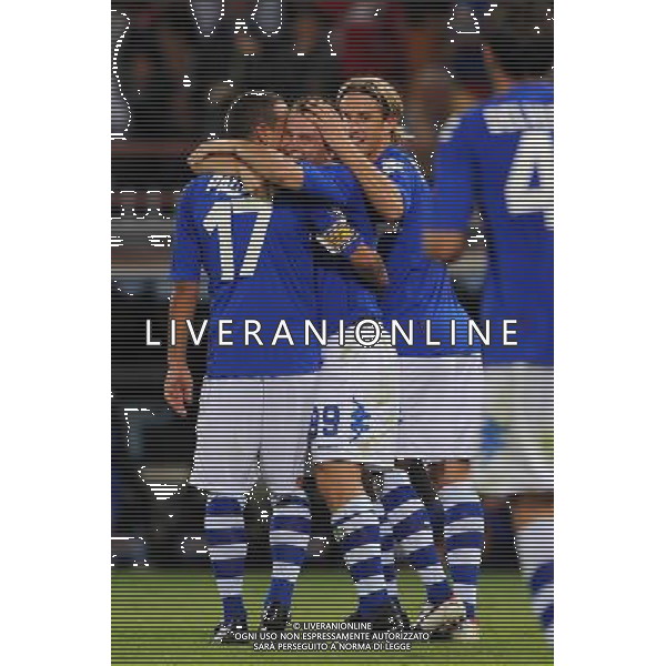 Sampdoria - Kaunas Coppa Uefa 2008/2009 18-09-2008 Genova Nella foto: Esultanza della sampdoria dopo il gol di Antonio Cassano ©Manuele Viganti/Press Photo/Ag. Aldo Liverani