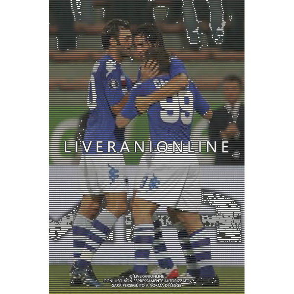 Sampdoria - Kaunas Coppa Uefa 2008/2009 18-09-2008 Genova Nella foto: Esultanza di Antonio Cassano dopo il gol ©Manuele Viganti/Press Photo/Ag. Aldo Liverani