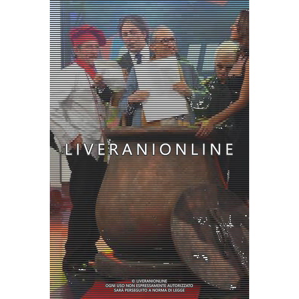 TRASMISSIONE TELEVISIVA\'GUIDA AL CAMPIONATO\' nella foto ENZO SAVI MAURIZIO MOSCA MAGDA GOMES AG ALDO LIVERANI