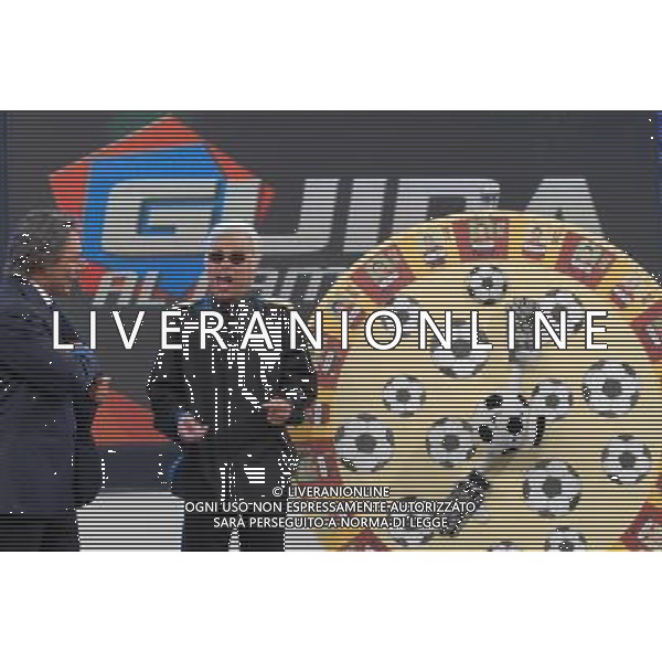 TRASMISSIONE TELEVISIVA\'GUIDA AL CAMPIONATO\' nella foto ANDREA PERRONI (franco califano) ENZO SAVI (moratti) AG ALDO LIVERANI
