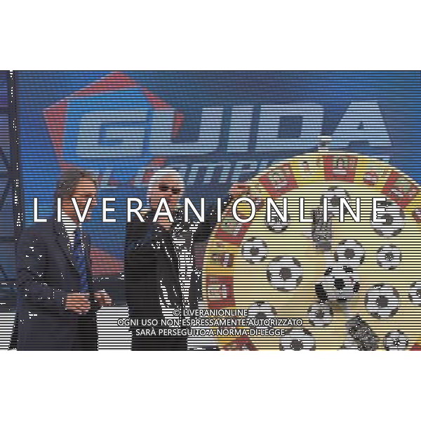 TRASMISSIONE TELEVISIVA\'GUIDA AL CAMPIONATO\' nella foto ANDREA PERRONI (franco califano) ENZO SAVI (moratti) AG ALDO LIVERANI