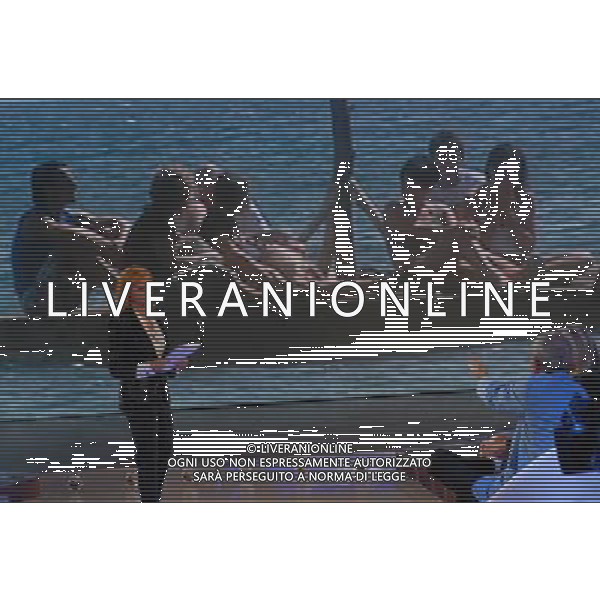 TRASMISSIONE TELEVISIVA \'ISOLA DEI FAMOSI \'2008 NELLA FOTO SIMONA VENTURA AG ALDO LIVERANI