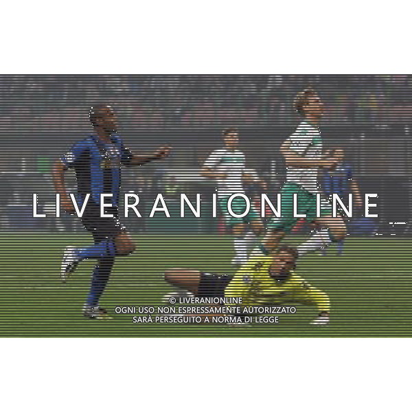 Inter - Werder Brema Champions League 01/10/2008 nella foto il gol maicon del 1-0 ph Luzzani/Ag. Aldo Liverani Sas