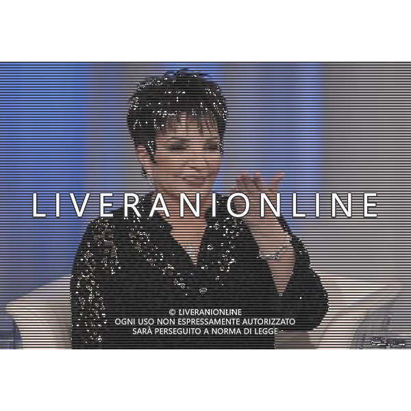 ROMA, 1 OTTOBRE 2008 PORTA A PORTA: SERATA PER LIZA MINNELLI NELLA FOTO: LIZA MINNELLI © AG. ALDO LIVERANI SAS