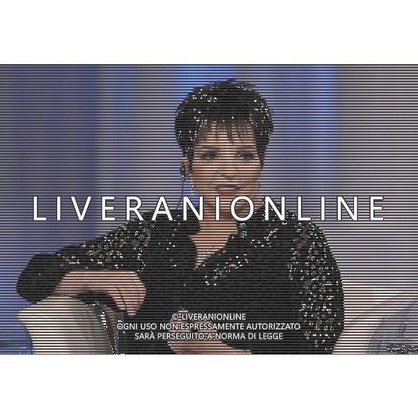 ROMA, 1 OTTOBRE 2008 PORTA A PORTA: SERATA PER LIZA MINNELLI NELLA FOTO: LIZA MINNELLI © AG. ALDO LIVERANI SAS