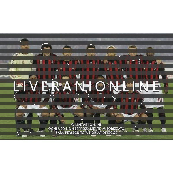 Zurigo - Milan Coppa Uefa 02/10/2008 nella foto la formazione milan senza sponsor ph Luzzani/Ag. Aldo Liverani Sas