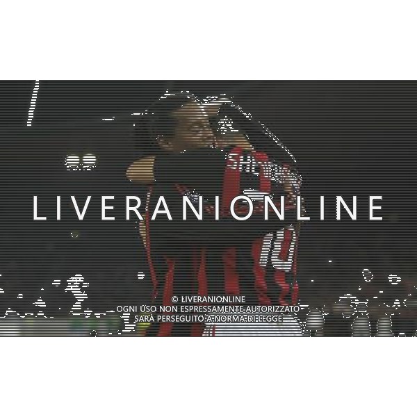 zurigo (CH) 02-1\'-2008 Coppa Uefa 2008-09 zurigo-milan 0-1 nella foto andriy shevchenko esulta con ronaldinho dopo il gol ph marco luzzani/ag. aldo liverani s.a.s. 