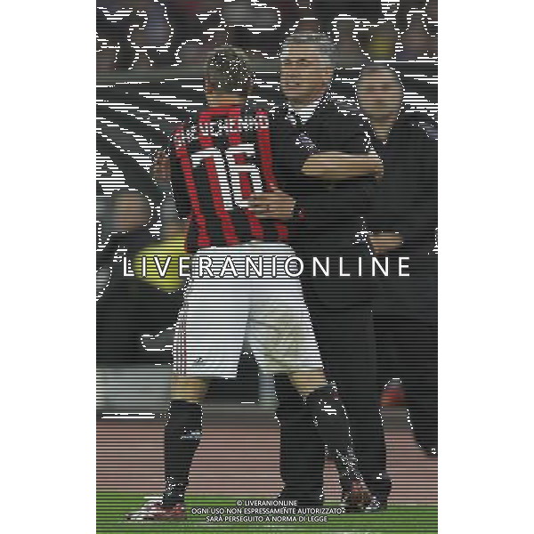zurigo (CH) 02-1\'-2008 Coppa Uefa 2008-09 zurigo-milan 0-1 nella foto anriy shevchenko esulta dopo il gol con carlo ancelotti ph marco luzzani/ag. aldo liverani s.a.s. 