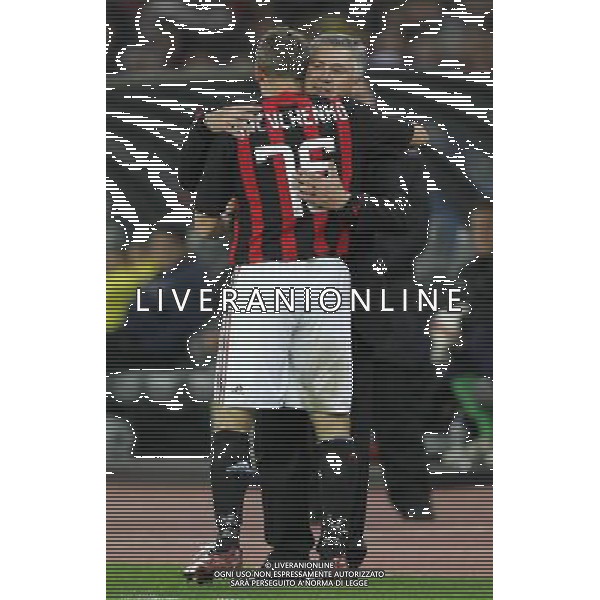 zurigo (CH) 02-1\'-2008 Coppa Uefa 2008-09 zurigo-milan 0-1 nella foto anriy shevchenko esulta dopo il gol con carlo ancelotti ph marco luzzani/ag. aldo liverani s.a.s. 