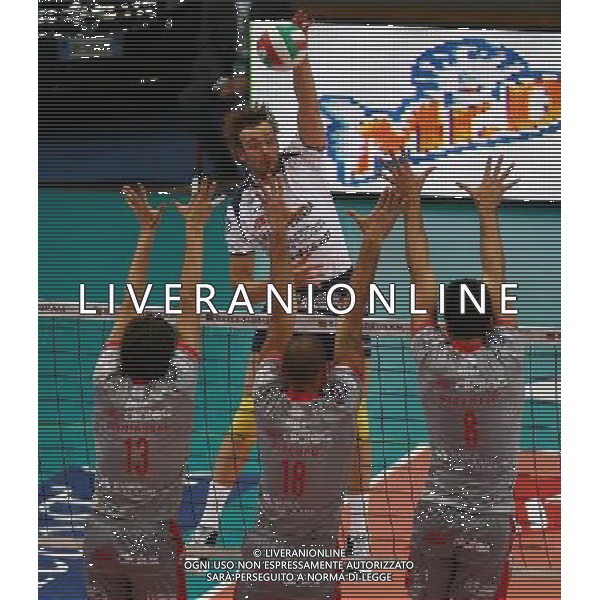 Marmi Lanza Verona - Trentino Volley Campionato di Pallavolo serie A1 2008-2009 Verona 05/10/2008 Nella foto Michal Lasko in schiacciata Foto Luca Ghidoni/Ag. Aldo Liverani