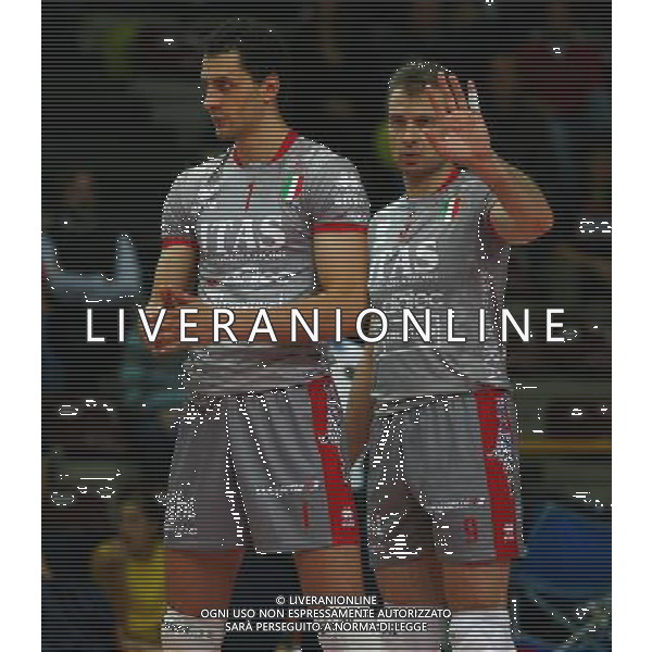 Foto Aldo Liverani/Luca Ghidoni Verona 05/10/2008 Campionato di Pallavolo serie A1 2008-2009 Marmi Lanza Verona-Trentino Volley Nella foto Grbic e Kaziyski