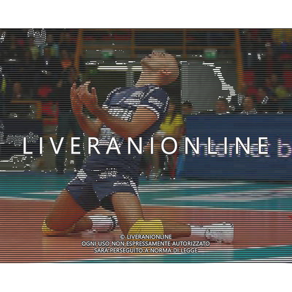 Foto Aldo Liverani/Luca Ghidoni Verona 05/10/2008 Campionato di Pallavolo serie A1 2008-2009 Marmi Lanza Verona-Trentino Volley Nella foto Maurizio Latelli