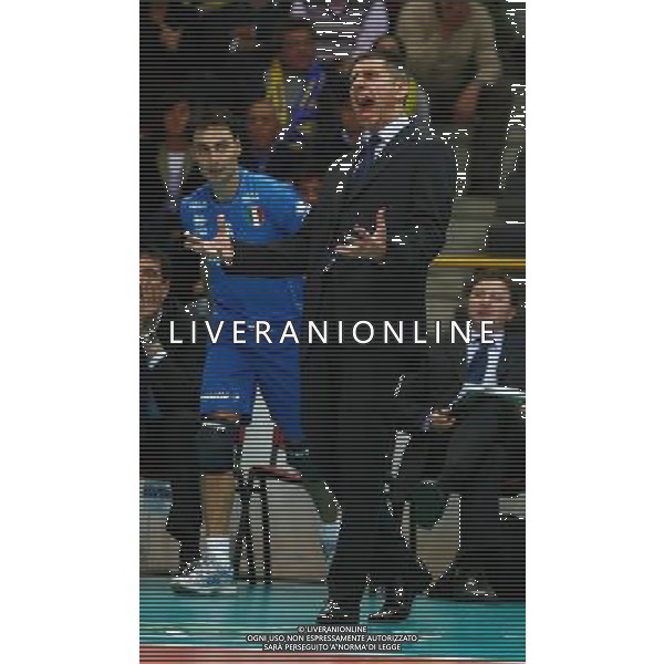Foto Aldo Liverani/Luca Ghidoni Verona 05/10/2008 Campionato di Pallavolo serie A1 2008-2009 Marmi Lanza Verona-Trentino Volley Nella foto Radostin Stoytchev