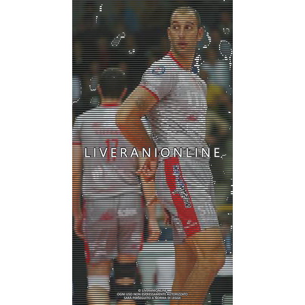 Foto Aldo Liverani/Luca Ghidoni Verona 05/10/2008 Campionato di Pallavolo serie A1 2008-2009 Marmi Lanza Verona-Trentino Volley Nella foto Cosimo Marco Piscopo