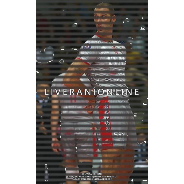 Foto Aldo Liverani/Luca Ghidoni Verona 05/10/2008 Campionato di Pallavolo serie A1 2008-2009 Marmi Lanza Verona-Trentino Volley Nella foto Cosimo Marco Piscopo