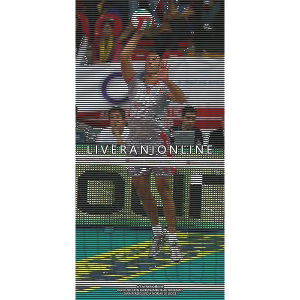Foto Aldo Liverani/Luca Ghidoni Verona 05/10/2008 Campionato di Pallavolo serie A1 2008-2009 Marmi Lanza Verona-Trentino Volley Nella foto Cosimo Marco Piscopo