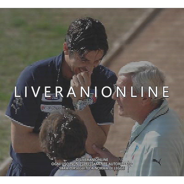 Raduno Nazionale Italiana di Calcio - Allenamento Coverciano(FI) - 08.10.2008 Nella Foto:BUFFON SCHERZA CON LIPPI /Ph.Vitez-Ag. Aldo Liverani
