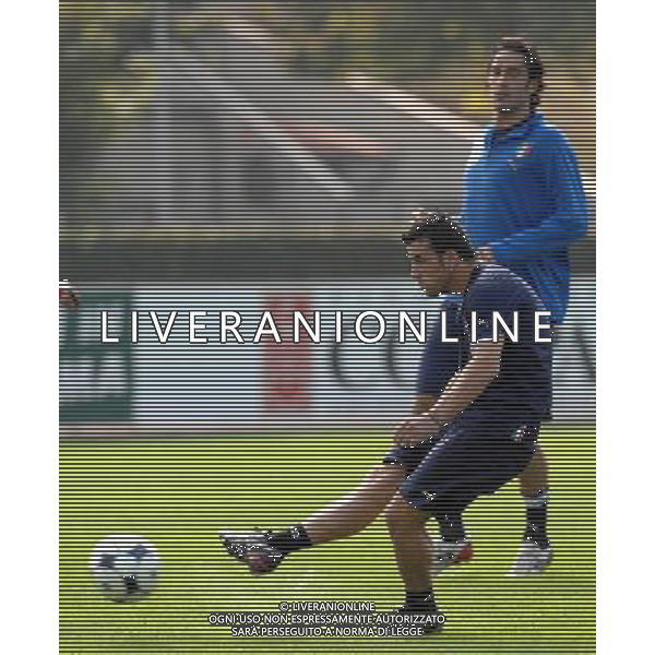 Raduno Nazionale Italiana di Calcio - Allenamento Coverciano(FI) - 08.10.2008 Nella Foto:DI NATALE-TONI /Ph.Vitez-Ag. Aldo Liverani
