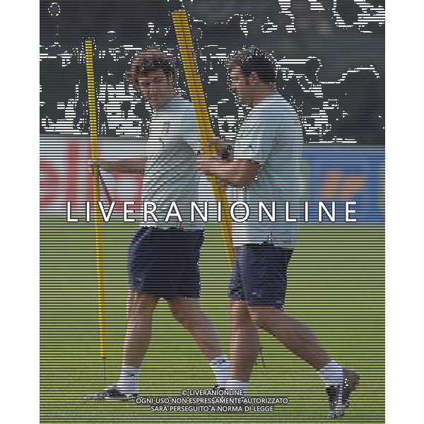 Raduno Nazionale Italiana di Calcio - Allenamento Coverciano(FI) - 08.10.2008 Nella Foto:FERRARA CIRO-PERUZZI ANGELO /Ph.Vitez-Ag. Aldo Liverani