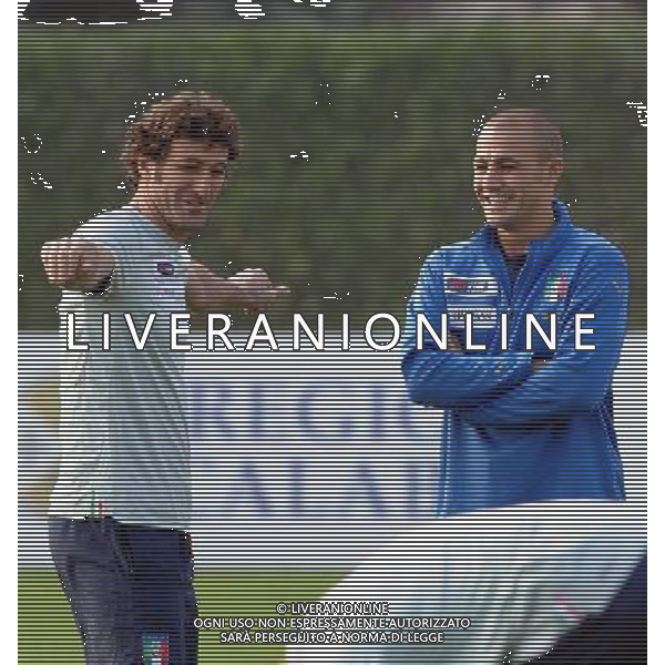 Raduno Nazionale Italiana di Calcio - Allenamento Coverciano(FI) - 08.10.2008 Nella Foto:FERRARA CIRO E CANNAVARO FABIO /Ph.Vitez-Ag. Aldo Liverani