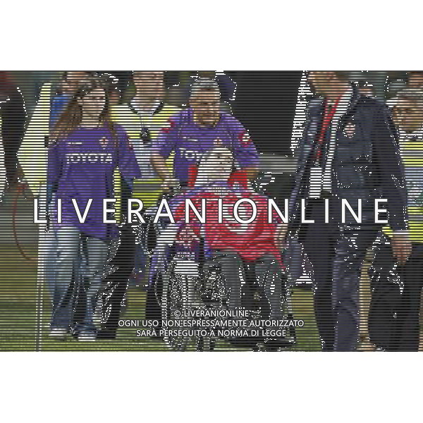 FIRENZE, 08 OTTOBRE 2OO8 AMICHEVOLE \'TUTTI PER STEFANO BORGONOVO\' FIORENTINA MILAN NELLA FOTO: STEFANO BORGONOVO CON ROBERTO BAGGIO E LA FIGLIA MAGGIORE FOTO AG. A. LIVERANI SAS 