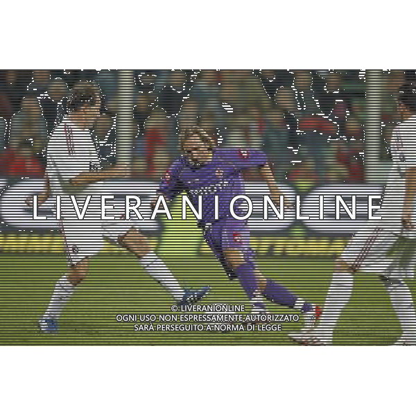 FIRENZE, 08 OTTOBRE 2OO8 AMICHEVOLE \'TUTTI PER STEFANO BORGONOVO\' FIORENTINA MILAN NELLA FOTO: NAPPI NELL\'AZIONE DEL SUO GOL E BARESI FOTO AG. A. LIVERANI SAS