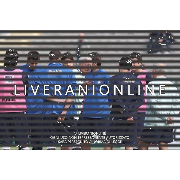 lecce 13/10/2008 allenamento nazionale italiana calcio nella foto LIPPI MARCELLO E IL GRUPPO NAZIONALE CALCIO ph.AG ALDO LIVERANI SAS