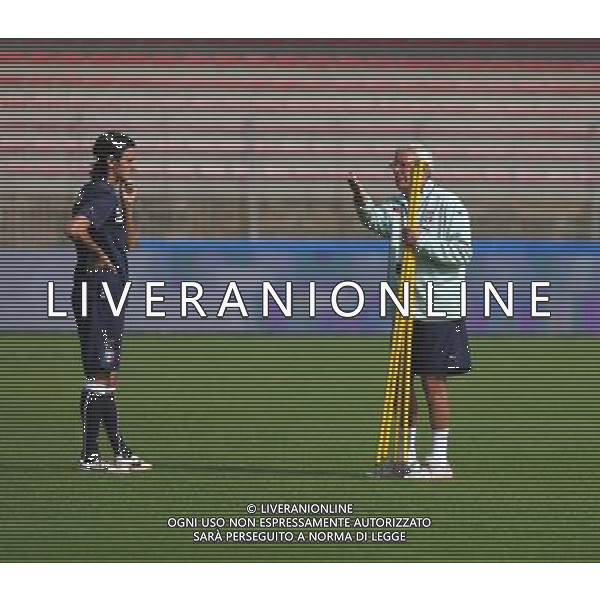 14/10/2008 LECCE ALLENAMENTO ITALIA NELLA FOTO: ALBERTTO AQUILANI CON MISTER LIPPI MARCELLO AG ALDO LIVERANI SAS
