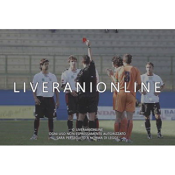 Pistoia ,05/10/2008 Pistoiese _ Foggia LEGA PRO 2008_2009 l\'arbitro espelle gianluca zanetti ,foggia, e luca fiasconi, pistoiese foto Gabriele Maltinti / Aldo Liverani