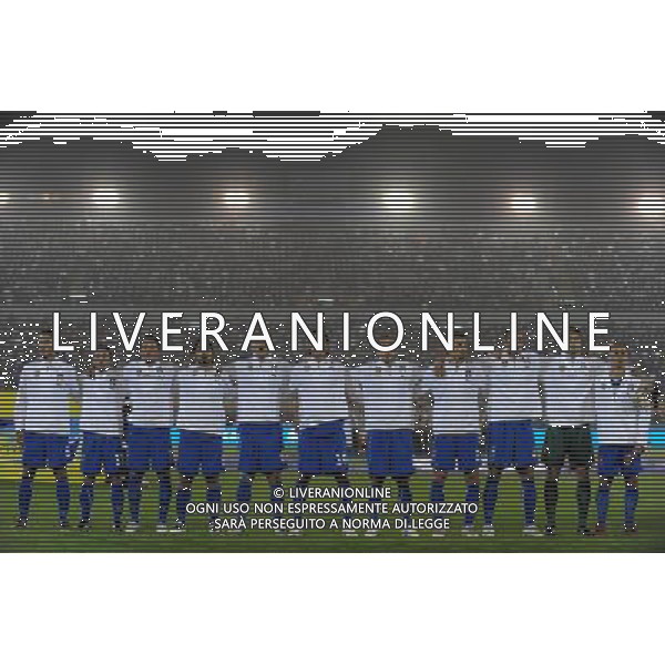 Qualificazioni ai Mondiali Sud Africa 2010 Gruppo 8 Lecce - 15.10.2008 Italia-Montenegro Nella Foto:ITALIA CANTA L\'INNO /Ph.Vitez-Ag. Aldo Liverani