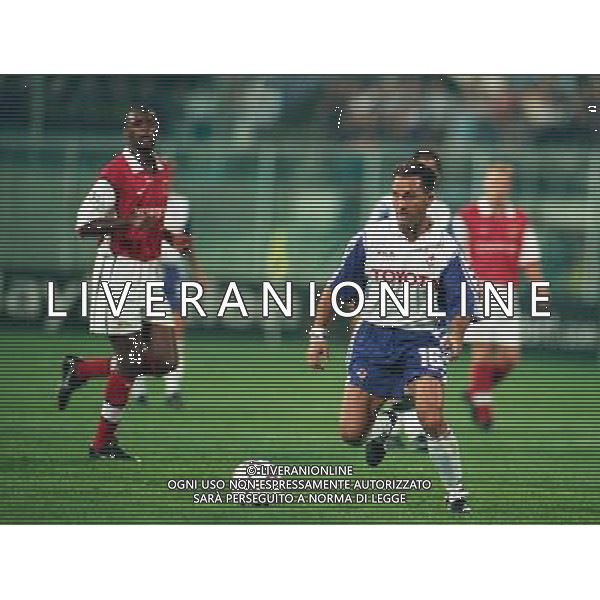 Fiorentina - Arsenal 0-0 14/09/1999 - I¡ giornata Champion League Stagione 1999/2000 nella foto Angelo di Livio e Patrick Vieira ph archivio Agenzia Aldo Liverani sas