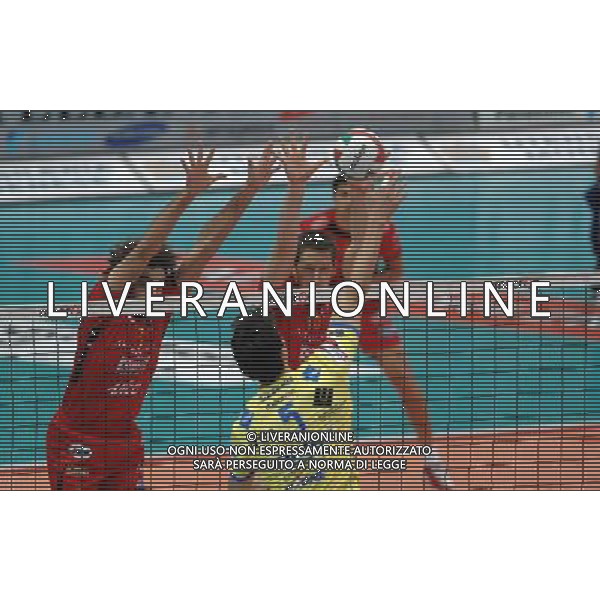 Lega Volley Serie A1 TIM 2008/2009 4°Giornata Modena - 18.10.2008 Trenkwalder Modena-Sisley Treviso Nella Foto:MURO DI FEI E ENDRES GUSTAVO /Ph.Vitez-Ag. Aldo Liverani