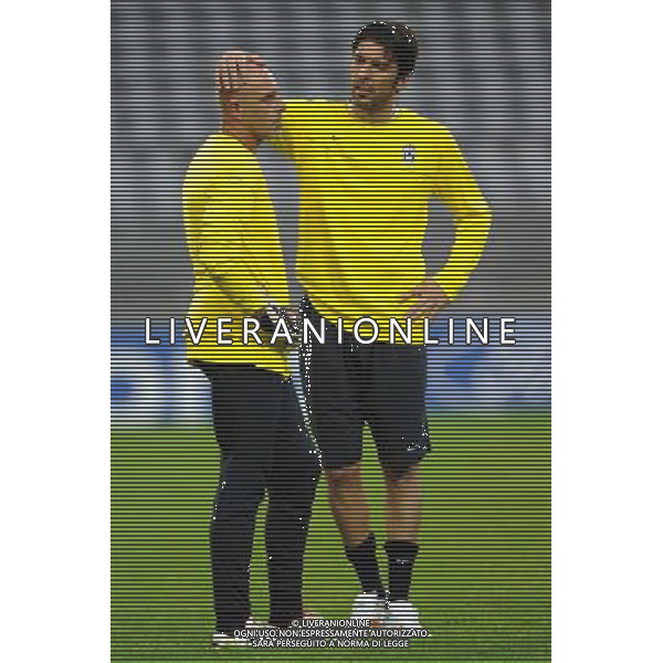 20-10-2008 Torino Sport Calcio Allenamento Champions Juventus Real Madrid Nella foto: gianluigi Buffon e chimenti antonio ©Alessandro Falzone/Press Photo AG. ALDO LIVERANI SAS