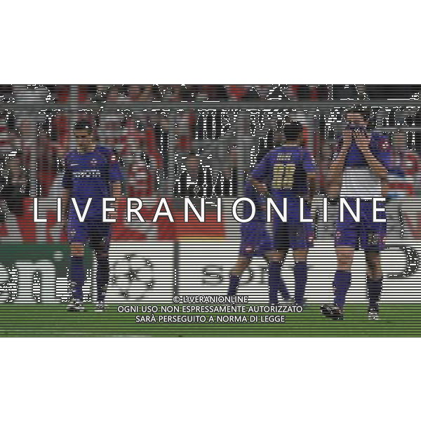 Champions League 2008/2009 Gruppo F Monaco - 21.10.2008 Bayern Monaco-Fiorentina Nella Foto:DELUSIONE DEI GIOCATORI DELLA FIORENTINA A FINE GARA /Ph.Vitez-Ag. Aldo Liverani