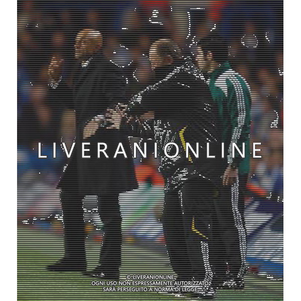 Luiz Felipe Scolari , Manager of Chelsea and Luciano Spalletti during Chelsea FC v AS Roma 22/10/2008 for the Champions League match 3 of Group A at Stamford Bridge in London Picture By Marcello Pozzetti©IPS Photo Agency/Ag. Aldo Liverani Sas - ITALY ONLY -