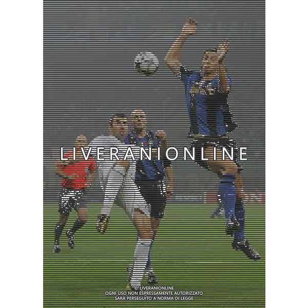 Milano 22-10-2008 Champions League 2008/09 inter-anorthosis famagusta fc 1:0 nella foto zlatan ibrahimovic e predrag ocokoljic ph marco luzzani/ag aldo liverani s.a.s.