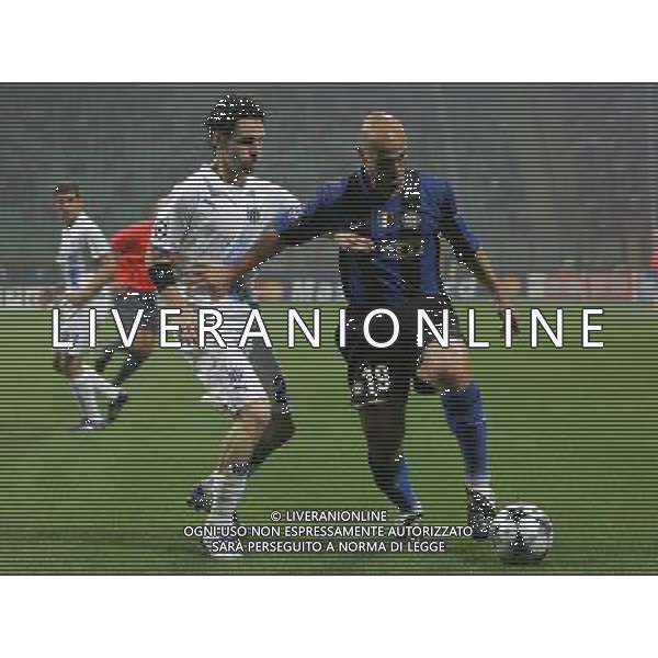 Milano 22-10-2008 Champions League 2008/09 inter-anorthosis famagusta fc 1:0 nella foto esteban cambiasso e vincent laban ph marco luzzani/ag aldo liverani s.a.s.
